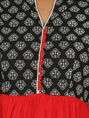 multi cotton anarkali kurta - 13003992 - Standard Image - 4