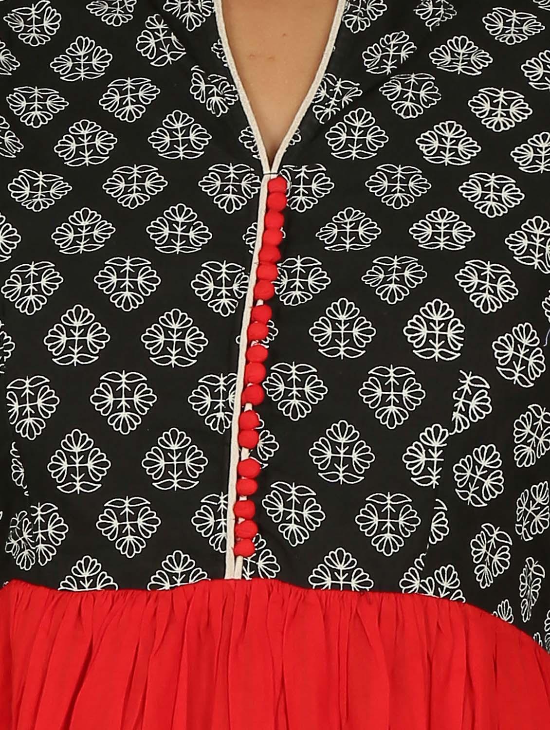 multi cotton anarkali kurta - 13003992 - Zoom Image - 4