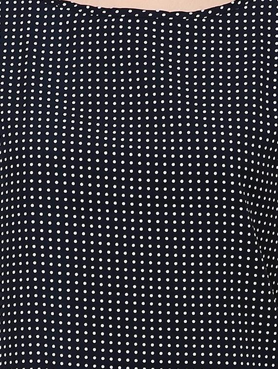 black polka dots printed crepe top - 13007138 - Zoom Image - 4