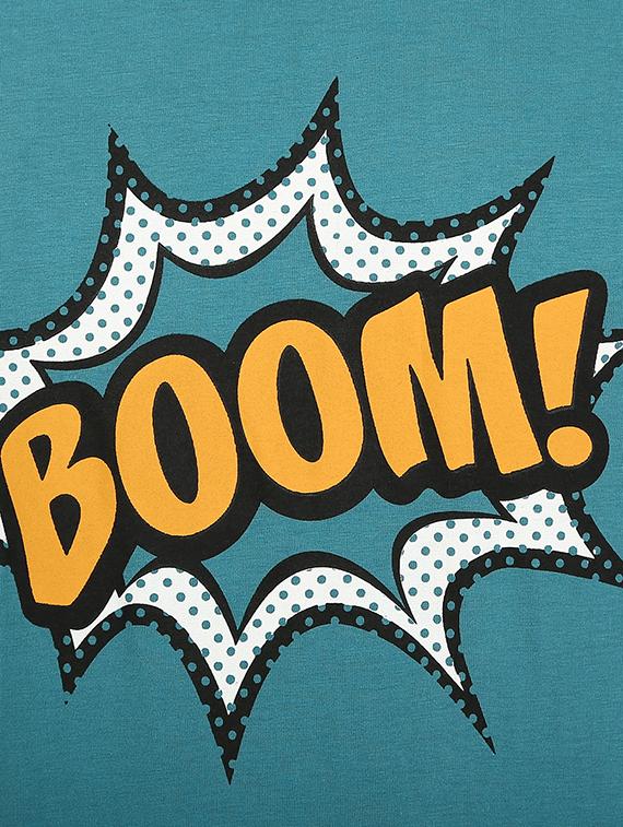 blue cotton printed t-shirt - 13007642 - Zoom Image - 4