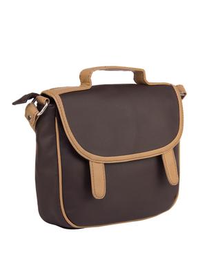 brown leatherette sling bag - 13011855 - Standard Image - 4