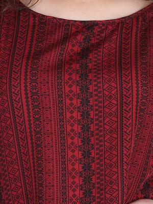 red crepe regular top - 13013799 - Standard Image - 4