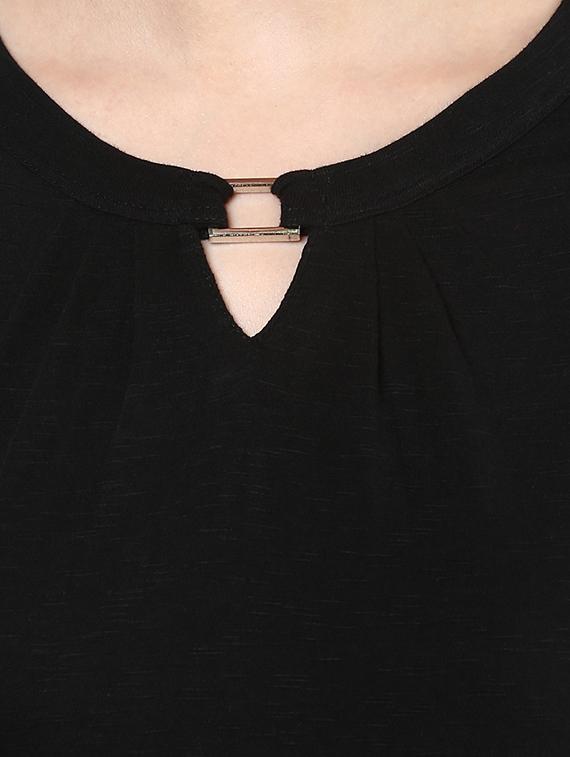 black cotton regular top - 13023189 - Zoom Image - 4