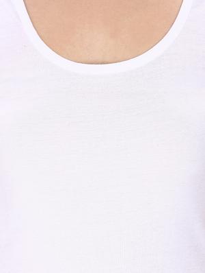 White cotton tank tee - 13025683 - Standard Image - 4