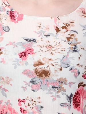 white floral printed cotton dress - 13036681 - Standard Image - 4