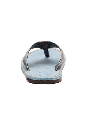 light blue leatherette toe separator slippers - 13040839 - Standard Image - 4