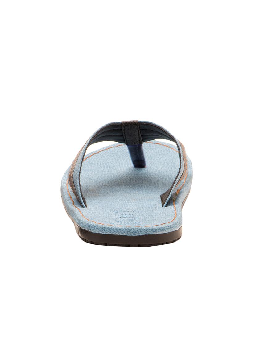 light blue leatherette toe separator slippers - 13040839 - Zoom Image - 4