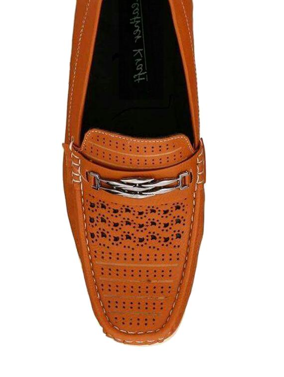 tan leatherette slip on loafer - 13042557 - Zoom Image - 4