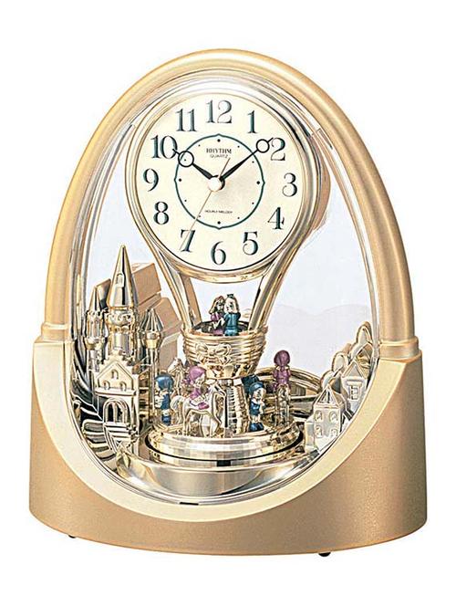rhythm contemporary motion hourly melody, rotating pendulum clocks 21.4x24.1x12.2cm - 13053765 - Very Small Image - 1