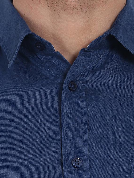 blue cotton casual shirt - 13055764 - Zoom Image - 4