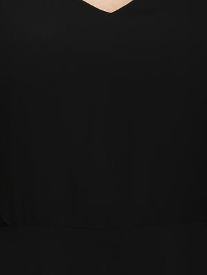 laced panel V-Neck gown - 13056287 - Standard Image - 4