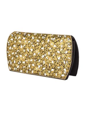 gold silk clutch - 13058959 - Standard Image - 4