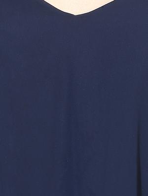 blue georgette off shoulder gypsy dress - 1306189 - Standard Image - 4