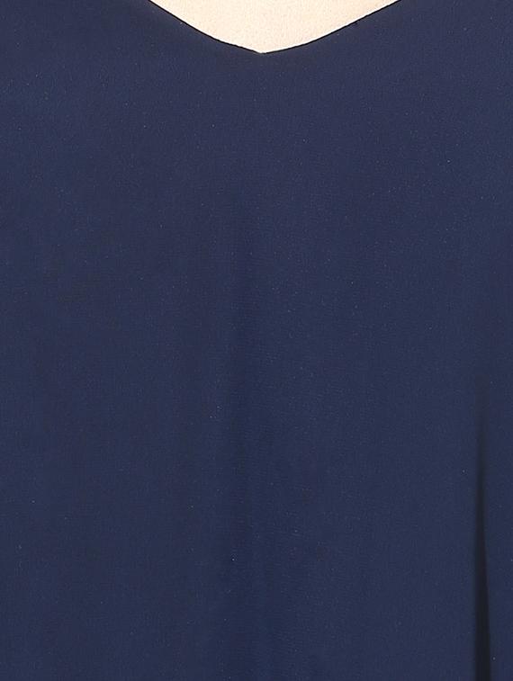 blue georgette off shoulder gypsy dress - 1306189 - Zoom Image - 4