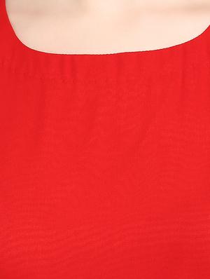 red georgette gown - 13064506 - Standard Image - 4