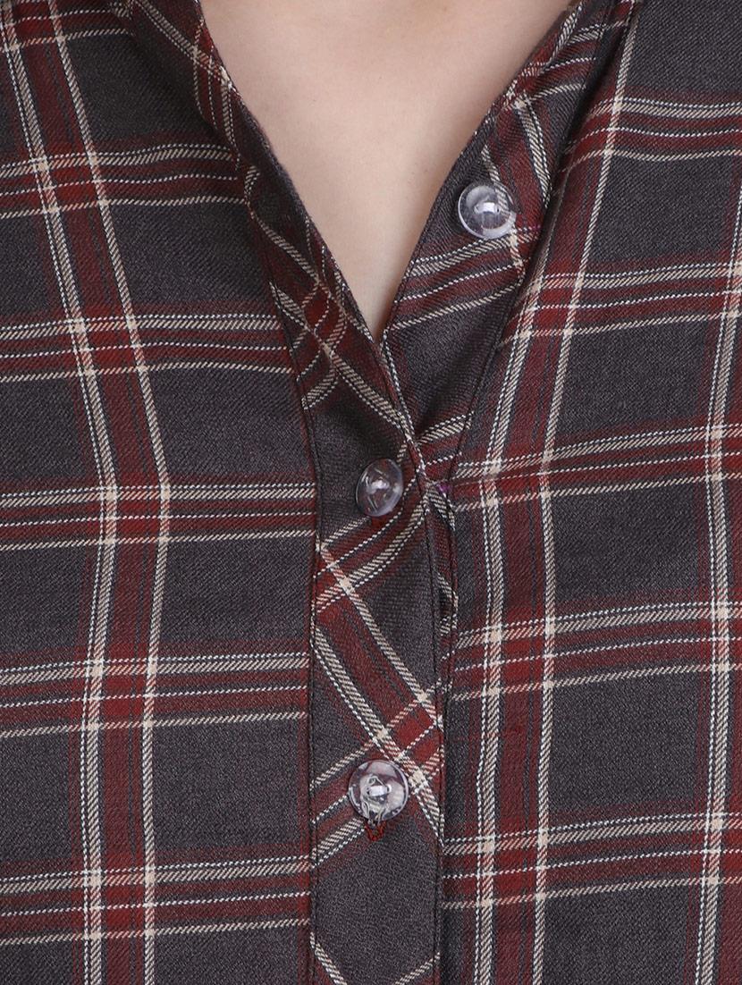 brown cotton regular shirt - 13073546 - Zoom Image - 4