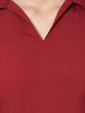 ruffle sleeved contrast binding top - 13087175 - Standard Image - 4
