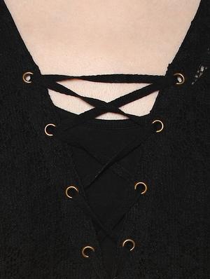 black lace regular top - 13096677 - Standard Image - 4