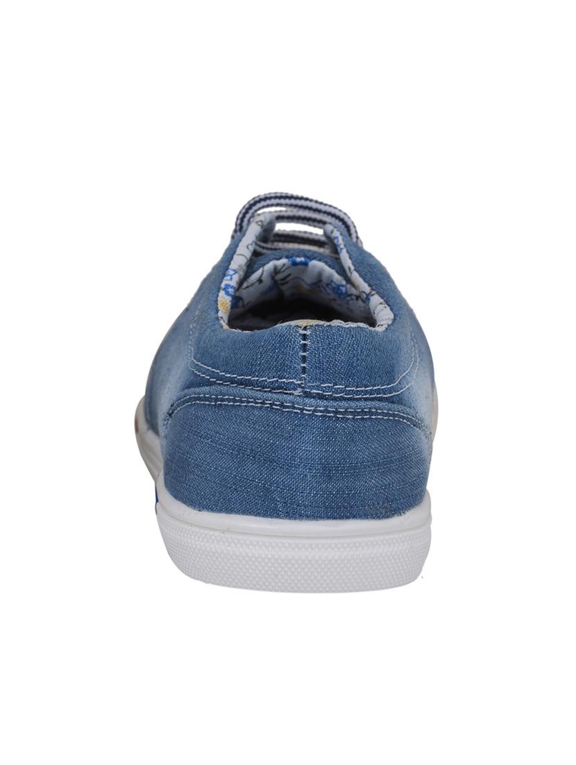 blue denim lace up sneakers - 13098683 - Zoom Image - 4