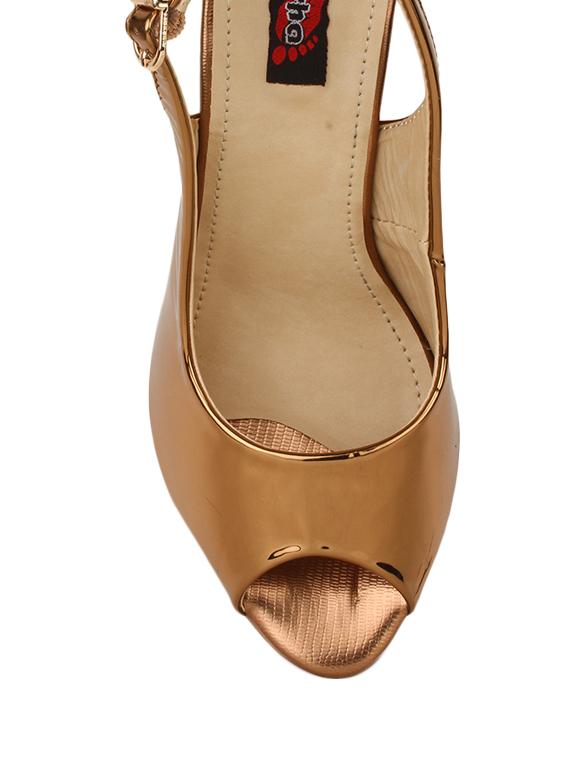 gold back strap sandal - 13111711 - Zoom Image - 4