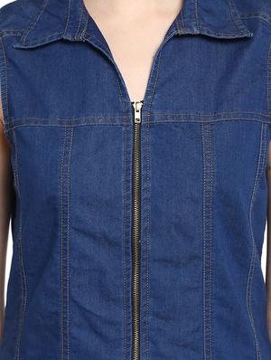 dark blue denim dress - 13112214 - Standard Image - 4