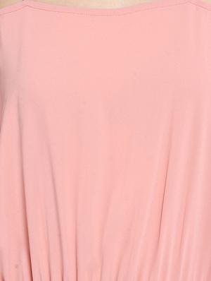 pink polyester full leg jumpsuit - 13113033 - Standard Image - 4