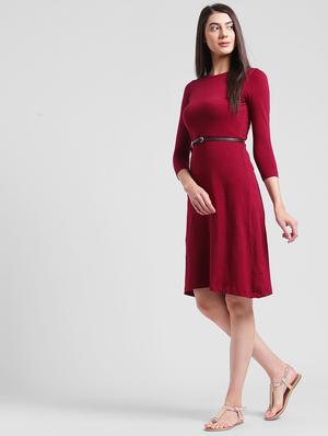 a-line knitted dress - 13116789 - Standard Image - 4