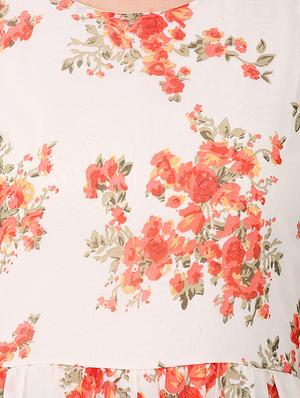 cream floral printed maxi dress - 13117631 - Standard Image - 4
