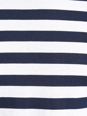 navy blue cotton striped t-shirt - 13120799 - Standard Image - 4