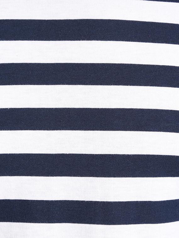 navy blue cotton striped t-shirt - 13120799 - Zoom Image - 4
