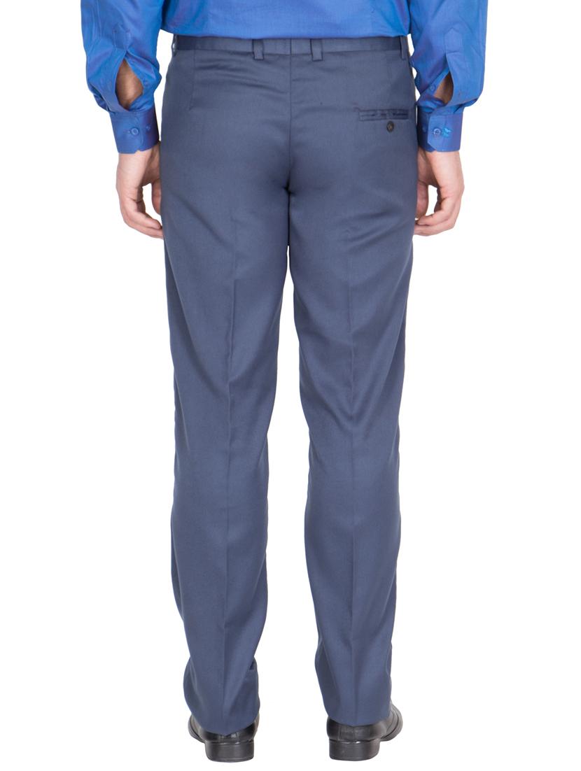 blue grey rayon set of 2 flat front formal trouser - 13123195 - Zoom Image - 4
