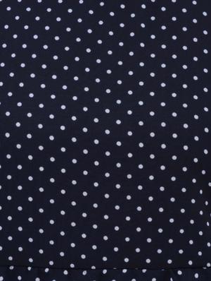 navy blue polka dotted asymmetric dress - 13123766 - Standard Image - 4