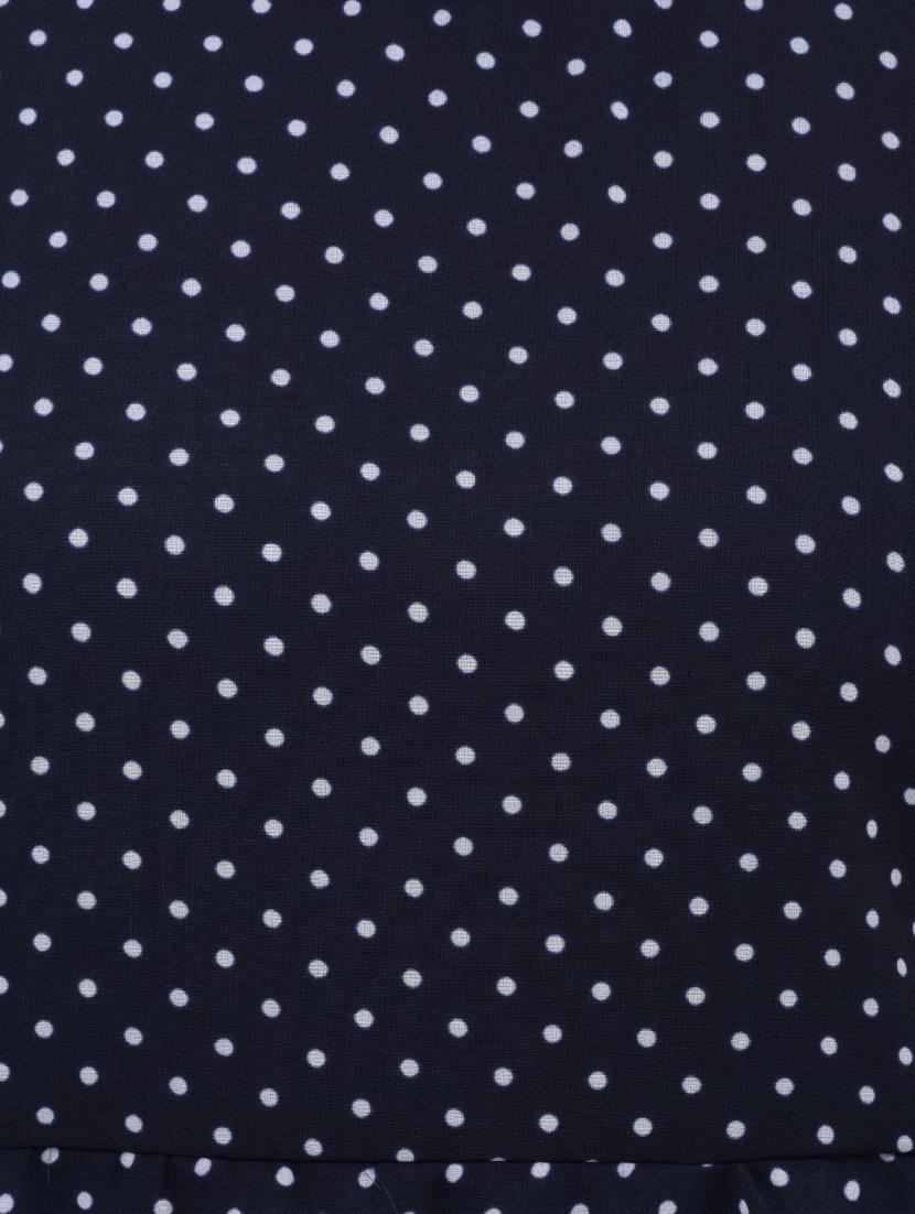 navy blue polka dotted asymmetric dress - 13123766 - Zoom Image - 4