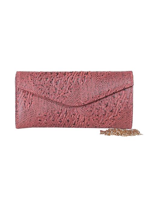pink leatherette clutch - 13132225 - Standard Image - 1