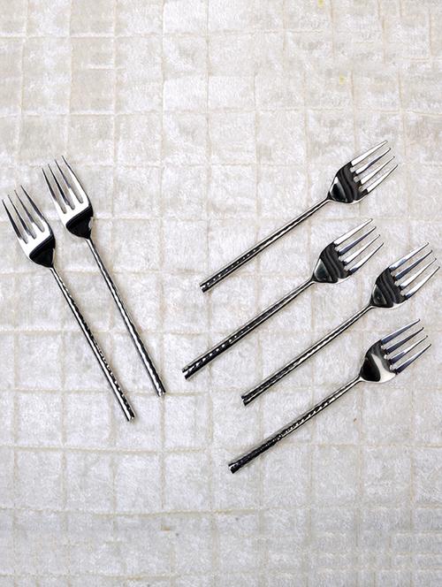 deziworkz full hammered 6 piece dinner fork set - 13142651 - Very Small Image - 1