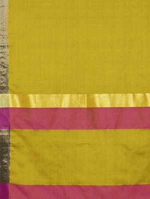 mustard silk blend uppada saree with blouse - 13142966 - Standard Image - 4