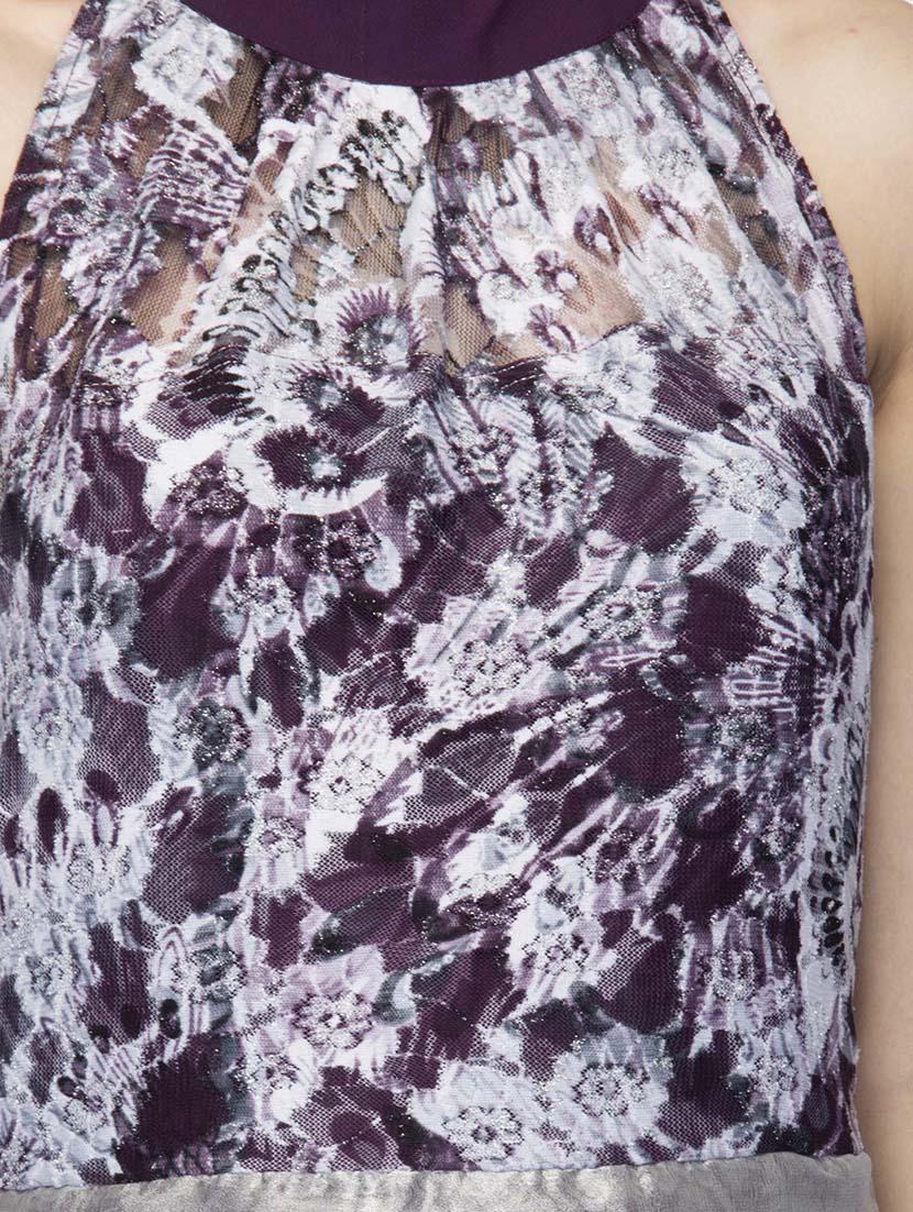 purple georgette dress - 13143189 - Zoom Image - 4