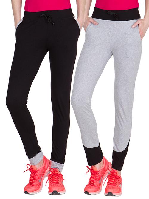 multi colored cotton blend track pant combo - 13144518 - Standard Image - 1