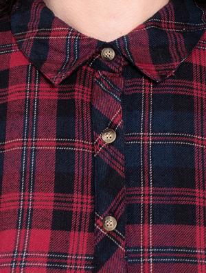 red checkered cotton dress - 13144576 - Standard Image - 4