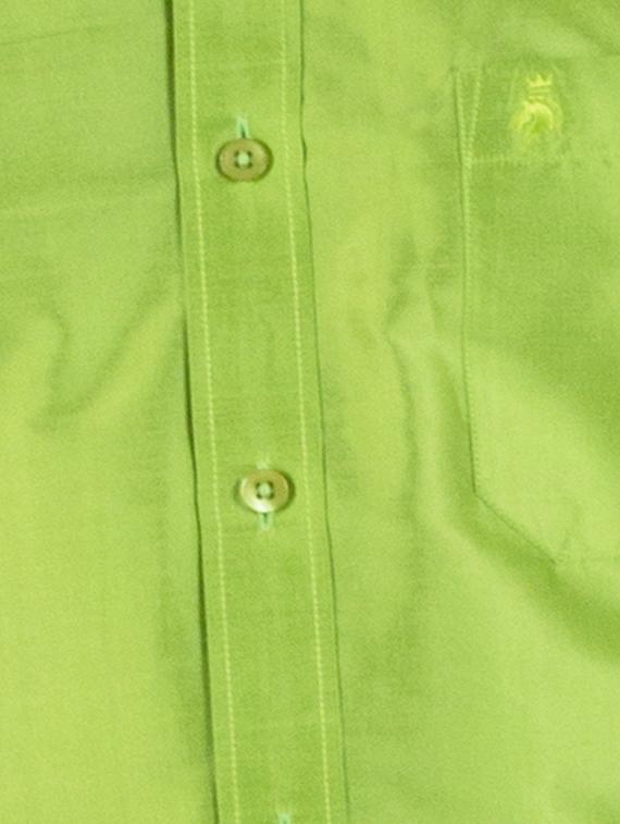 green silk blend formal shirt - 13158690 - Zoom Image - 4