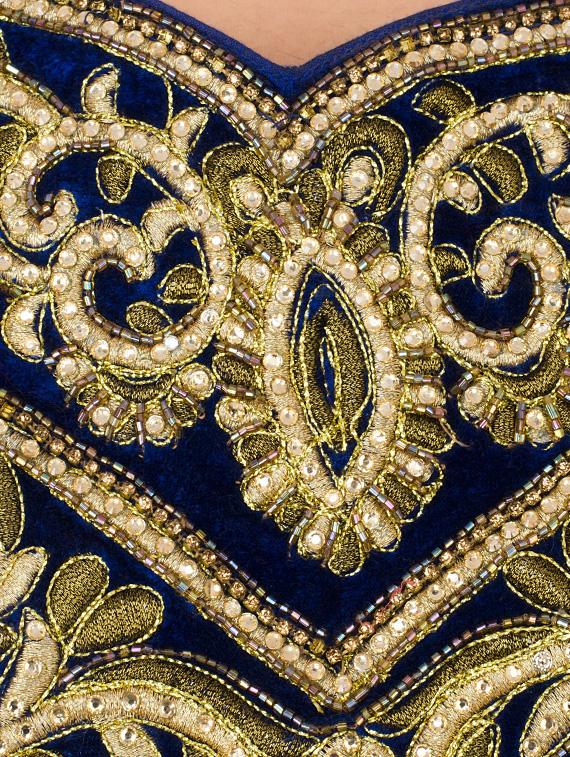 beige georgette flared suits stitched suit - 13159177 - Zoom Image - 4