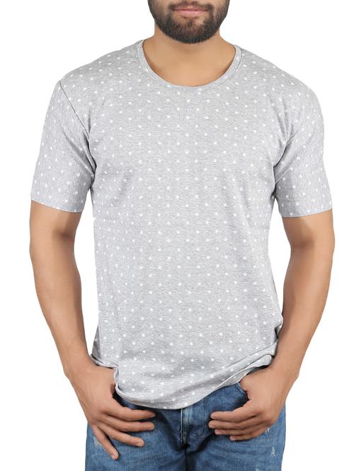 grey cotton printed t-shirt - 13170751 - Standard Image - 1