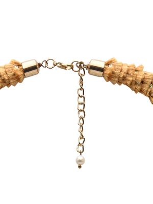 white pearl embellished multilayered tassel necklace - 1317682 - Standard Image - 4