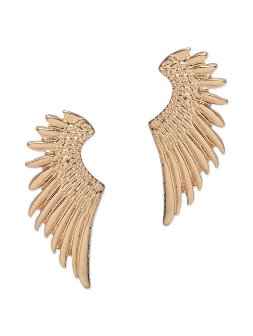 Gold Metal Wing Earrings - 1317716 - Very Small Image - 1
