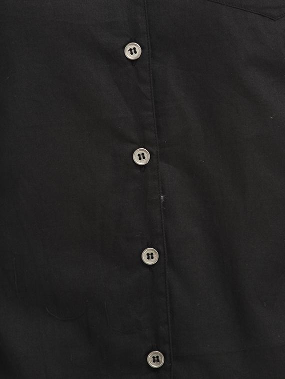 solid black crepe shirt - 13180039 - Zoom Image - 4