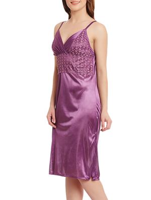 purple satin nightwear set - 13182897 - Standard Image - 4