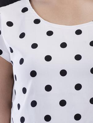 round neck polka dot top - 13193987 - Standard Image - 4
