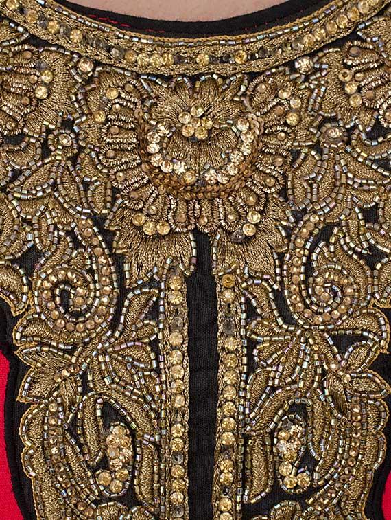 red georgette anarkali suits stitched suit - 13196158 - Zoom Image - 4