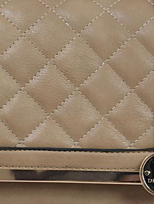 Peanut beige Textured Faux Leather Sling Bag - 1321068 - Standard Image - 4