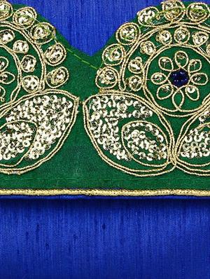 blue polyester ethnic clutch - 13216380 - Standard Image - 4